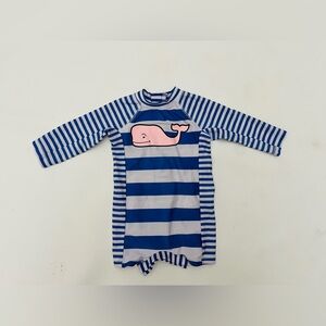 Baby Swim Vineyard Vines for Target size 3-6m blue and white striped with whale
